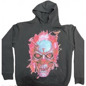 Vlone Red Skull Hoodie Certilogo Limited Edition Black Authentic NWT Size [L]